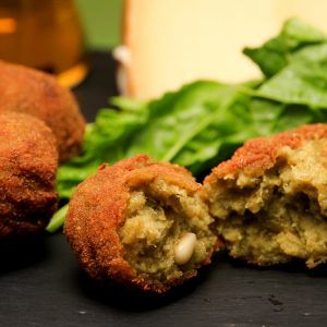 Croqueta de espinacas con queso idiazábal